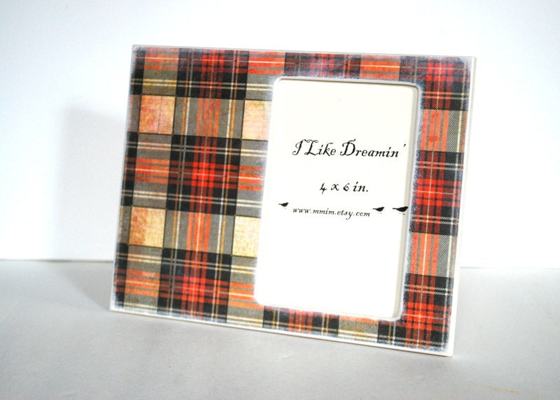 Christmas Plaid Picture Frame