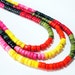 Multicolored Magnesite Coin Disc Heishi Beads /16 Inch strand 6mm x3mm