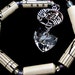 I Heart Music Car Charm w/Swarovski Crystal Heart & Antiqued Silver Music Charm