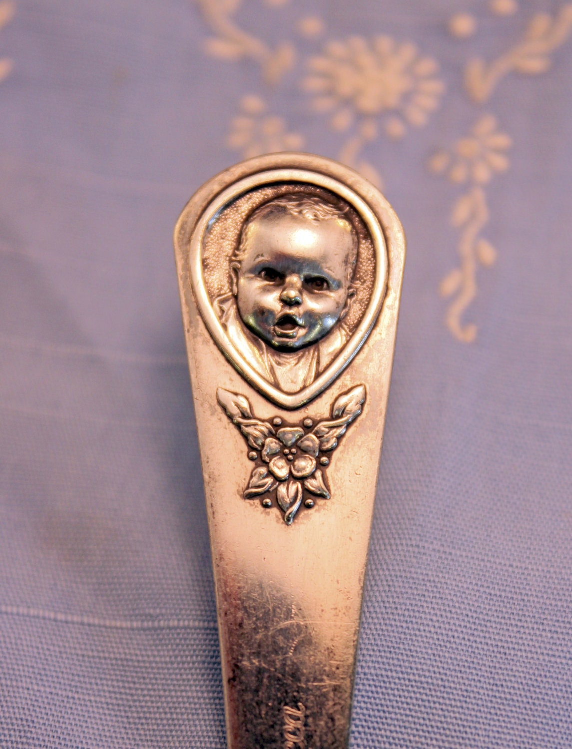 Vintage Baby Spoon Gerber Oneida Silverplate Engraved