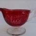 RED-FLASHED CREAMER, "Alice", Dated 1911, Antique Glass Personalized Memento