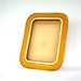 Antique Metal and Enamel Picture Frame. Mustard Yellow. Vintage Photo Frame. Brass. 5x7. Fall Autumn Home Decor. Art Deco.