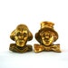 Brass Bookends. Clown. PM Craftsman. Vintage Bookends. Cry. Sad. Happy. Unisex. Office. Library. Decorative Childrends Bookends. Gag Gift.
