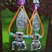 reserved HIPPIE GANESHA Earrings ELEPHANT earrings Indie Ethnic earrings Colorful earrings Gypsy Soul Bohemian earrings