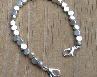 Small Silver Medical Alert Bracelet