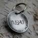 Custom Dog Tag / Custom Pet ID Tag - Lucy - in 1.25'' Domed Bronze or Aluminum
