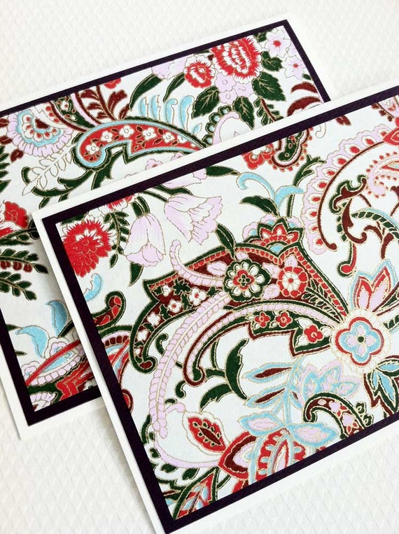 Card Set, Note Cards, Japanese Washi, Set of 4