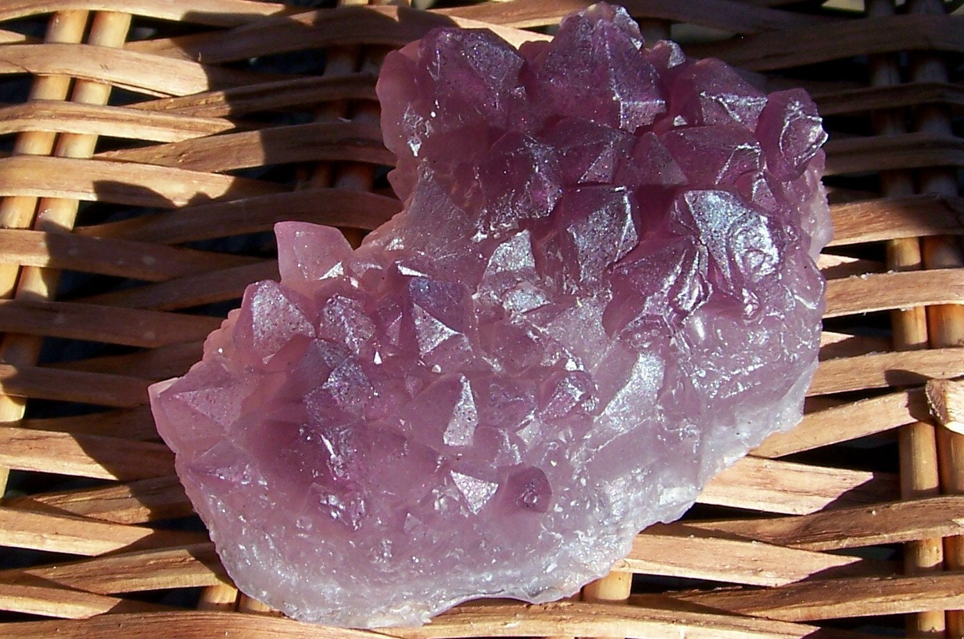 Purple Quartz Amethyst Crystal Rock Formation Gemstone