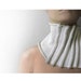 White knitted okapi scarf, fall fashion collection, paris fashion, women, autumn scarf