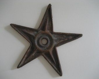 Heavy Vintage Rusty Metal Star, Architectural Accent