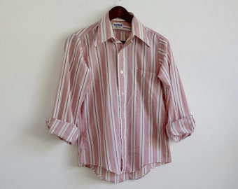 Vintage Van Heusen Shirt 80s Mens Shirt Mens Button by mituvintage