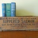 Vintage Wood Box, Shabby Chic Decor, Salmon Packing Box, Vintage Storage, Beach