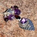 Amethyst Necklace, Garnet Jewelry, Hammered Sterling Silver Necklace, Semi Precious Stone Necklace