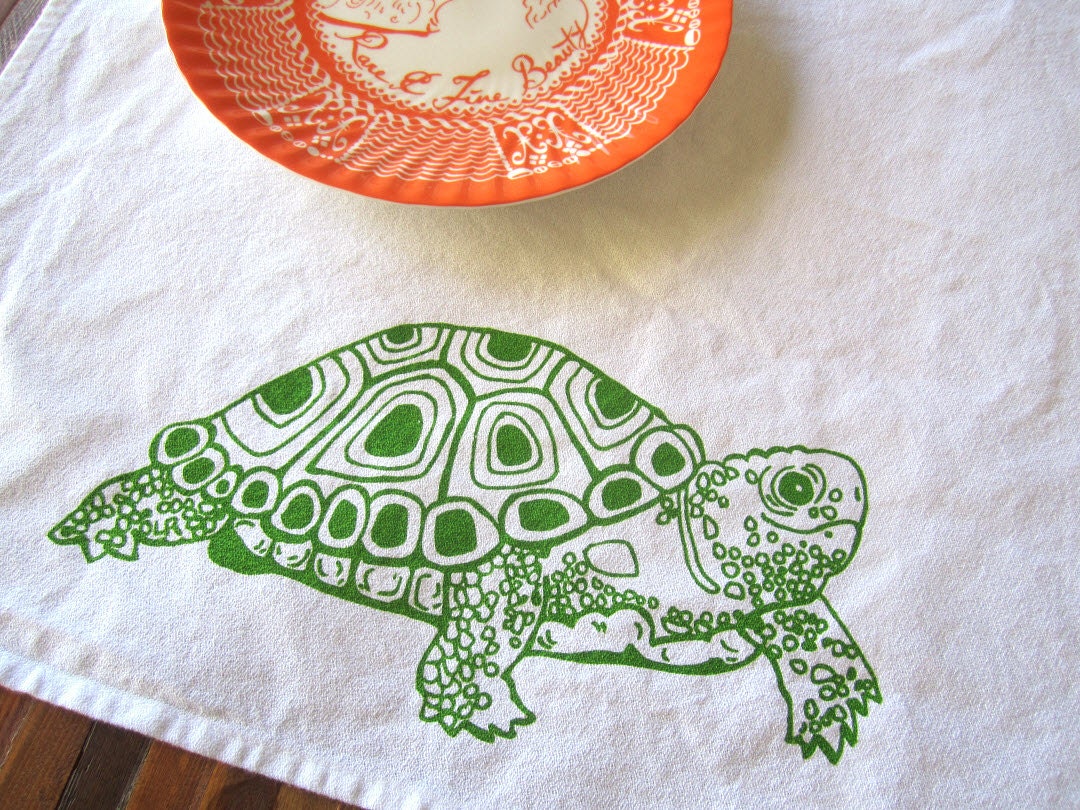 Cloth Napkins Screen Printed Cloth Napkins Eco by ohlittlerabbit