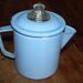 Vintage blue enamel coffee pot