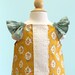 Fall Autumn Mustard Yellow Vintage Dress