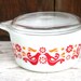 Vintage Pyrex Pennsylvania Dutch Bird Casserole Dish - 1 Qt