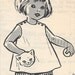 Vintage Child's SUNSUIT with KITTEN Pocket Sewing Pattern - Mail Order, Sizes 3-5