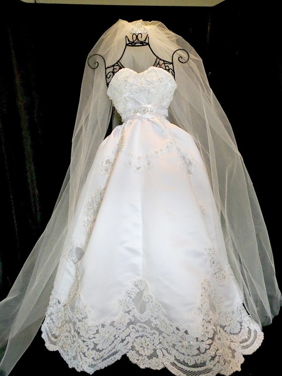 Items similar to Bridal gown Wedding doll dress reception 