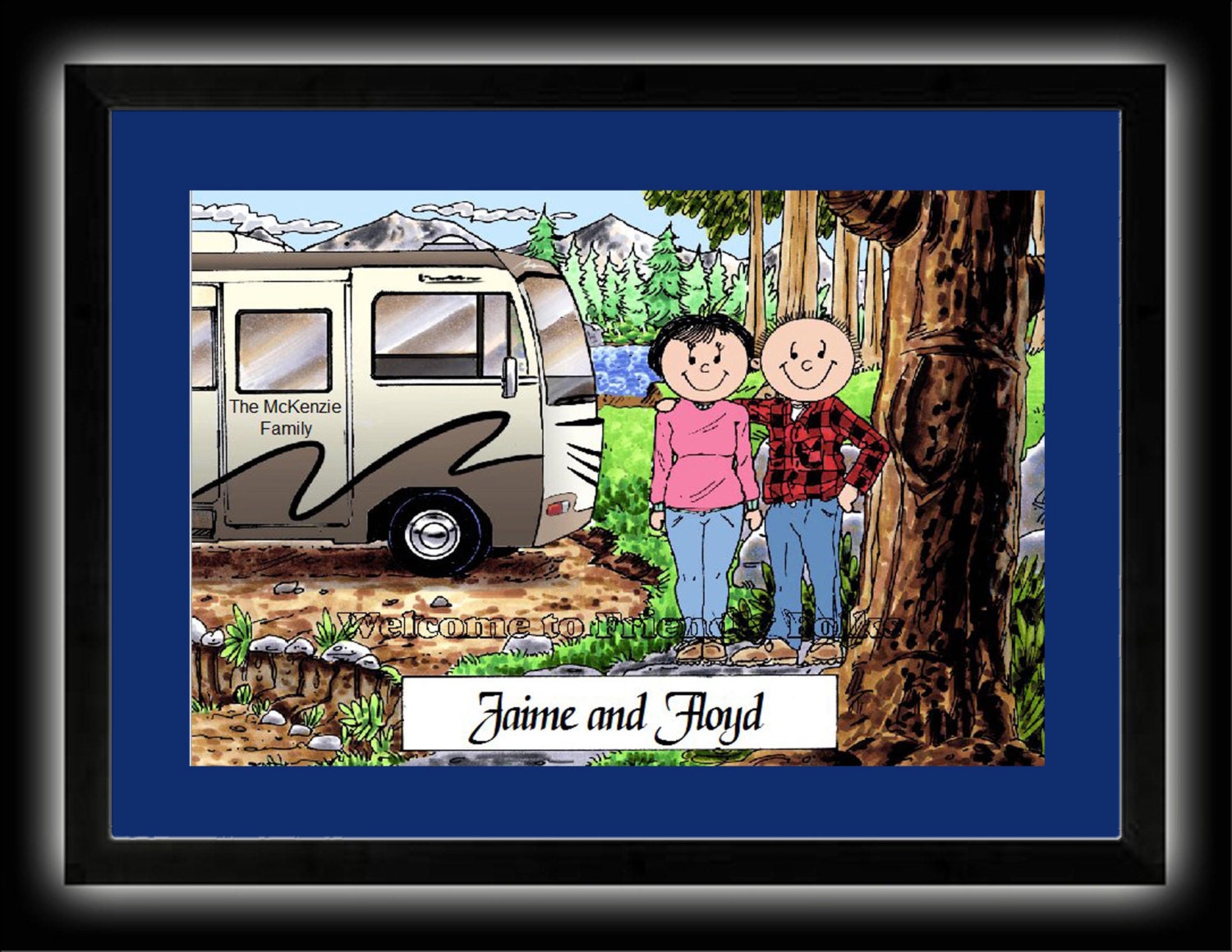 Personalized Cartoon 5th Wheeler Trailer by CartoonCityExpressio