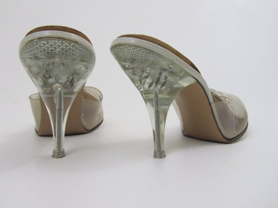 1950s Springolator Shoes Vintage Lucite & Rhinestone Heels