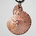 Curled up fox pendant