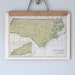 40s Antique State Map of North Carolina and North Dakota