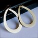 Hoop Earrings-Gold Chandelier-Matte Gold Teardrop Hoop Earrings-Simple