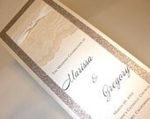 Wedding Lace and Glitter Program Cards by Lavender Paperie on Etsy