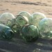 Japanese Glass Fishing Floats - Collection of 7, Assorted Sizes, Shades of Green