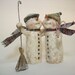 Paper Mache Folk Art Whimsical Snowman Couple
