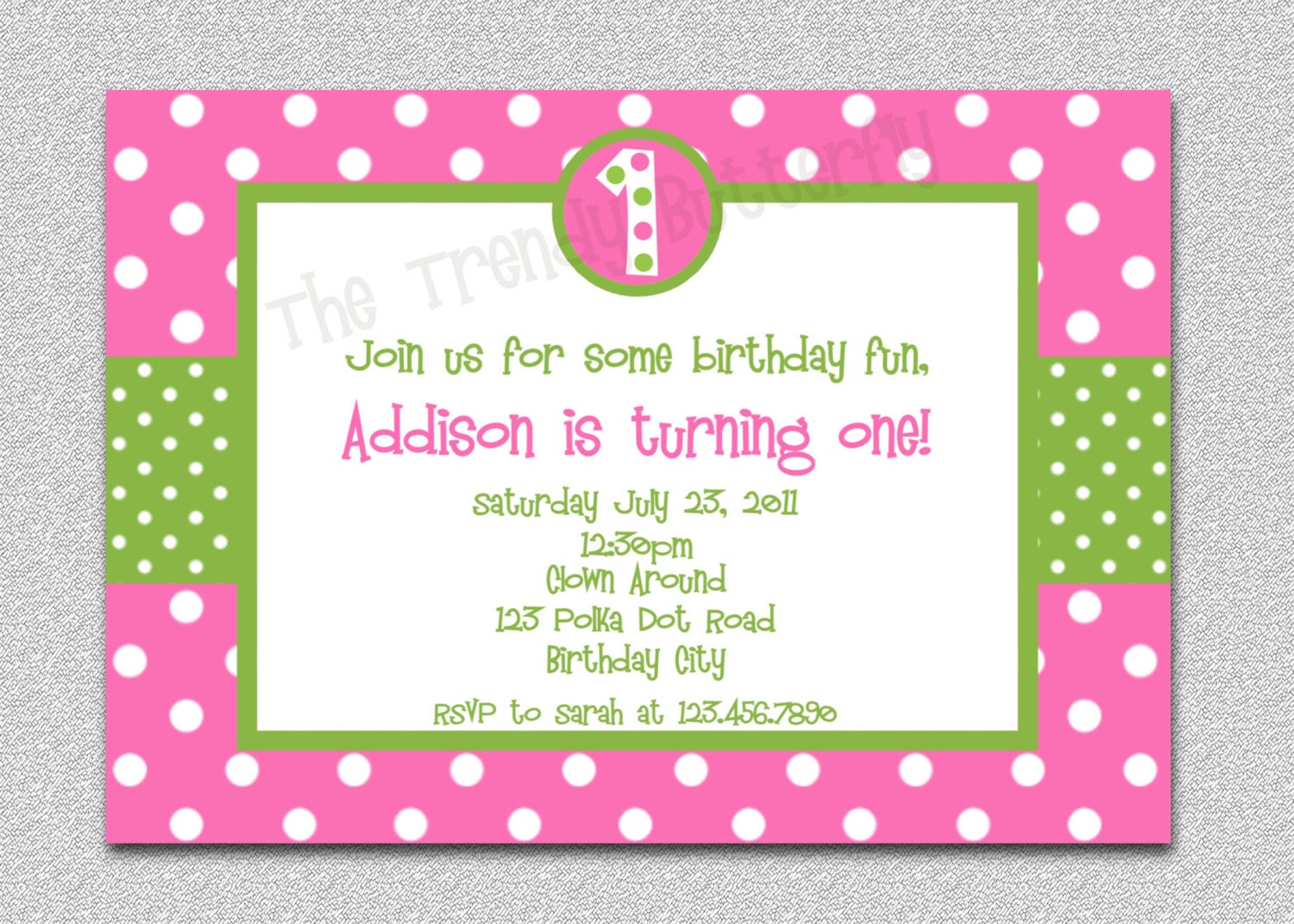 Polka Dot Party Invitations 4