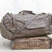 Vintage Large Taupe Grey Multiple Compartment Leather Duffle Overnight Gym Travel Bag
