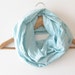 Infinity scarf, soft cotton cowl, blue neckwarmer
