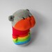 stuffed animal toy hamster doll sock animal sock creature plush creature rainbow orange nursery children