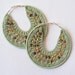 Crocheted Beaded Hoop Earrings