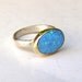 Engagement Ring -opal ring silver ring - Recycled gold ring - Made to order