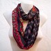 Infinity scarf Loop scarf Neckwarmer Necklace scarf Fabric Jersey scarf Black Red Green Brown