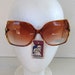 80s vintage oversize brown tortoiseshell frame sunglasses - new old stock