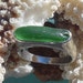 Green Seaglass Sterling Silver Stackable Ring