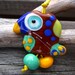 Lucky Bird - free shipping - Handmade Lampwork Bead Set (3) by Anne Schelling, SRA