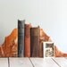 vintage mid century marble bookends