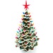Large Vintage Ceramic Christmas Tree w/ Lights and Pedestal