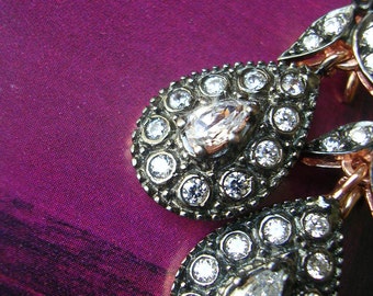 FREE SHIPPING Harissa EARRING antique diamond inspired zirconia gold