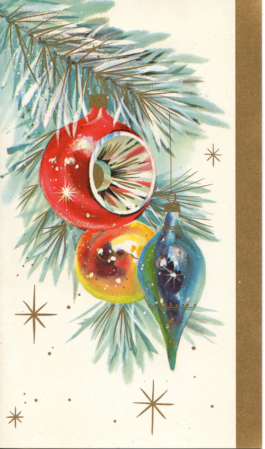 Vintage Christmas Card Ornament Tree