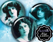 Valentine Victorian Women Circle Images Digital Collage Sheet Valentine 1 inch Circle images BottleCap Images round heart images Il_170x135