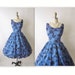 Reserve for Cheryl 50's Flocked Chiffon Dress // Vintage 1950's Flocked Chiffon Roses Full Cocktail Party Prom Dress S