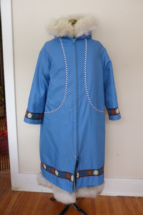 Reserved Authentic Wool Inuit Coat Hand Embroidered With Shell