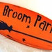 Primitive Sign Free Broom Parking Witch Wicca Halloween Magic Old World