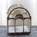 reserved for Erica - vintage wood birdcage : white chippy paint shabby chic by 24pont